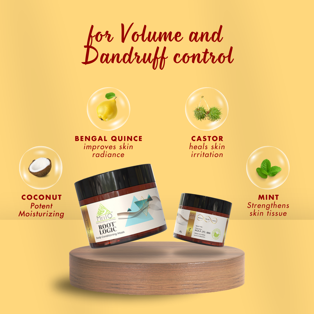 MrilQ Root Logic | Hair Mask | Controls Dry Dandruff | Control Hair fall | Soothes irritated scalp
