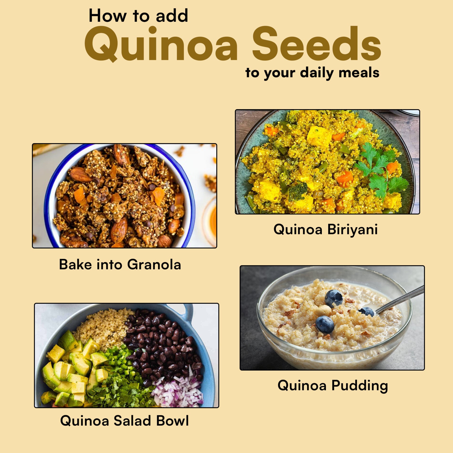Feedsco Quinoa 2 kg - Gluten Free Breakfast | High Protein and Fibre | Quinoa Seeds | Cooks like Rice Superfood | Healthy Breakfast, Diet Food