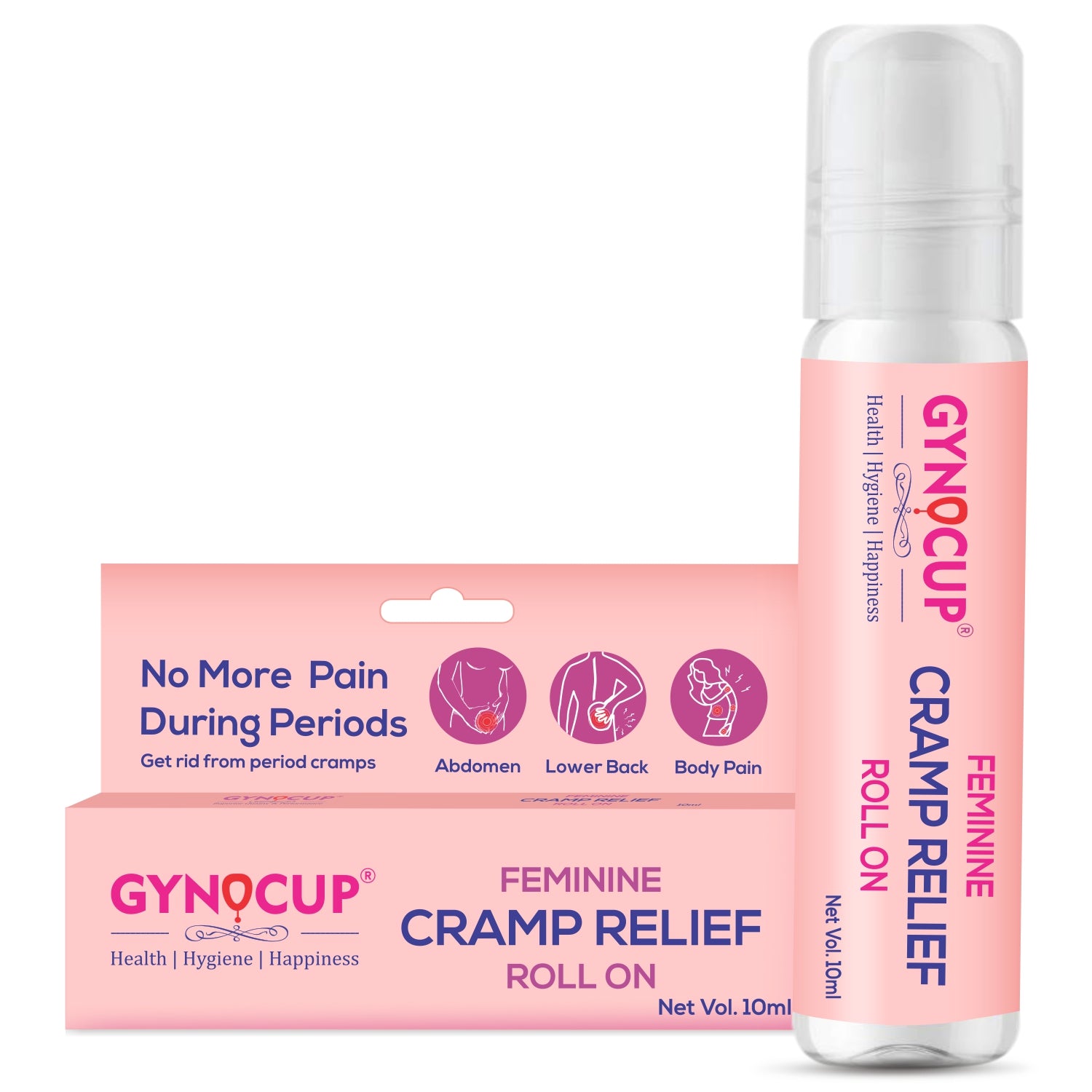 Gynocup Feminine Cramp Relief Roll On All in One (Periods, Lower Back Pain & Body Pain)