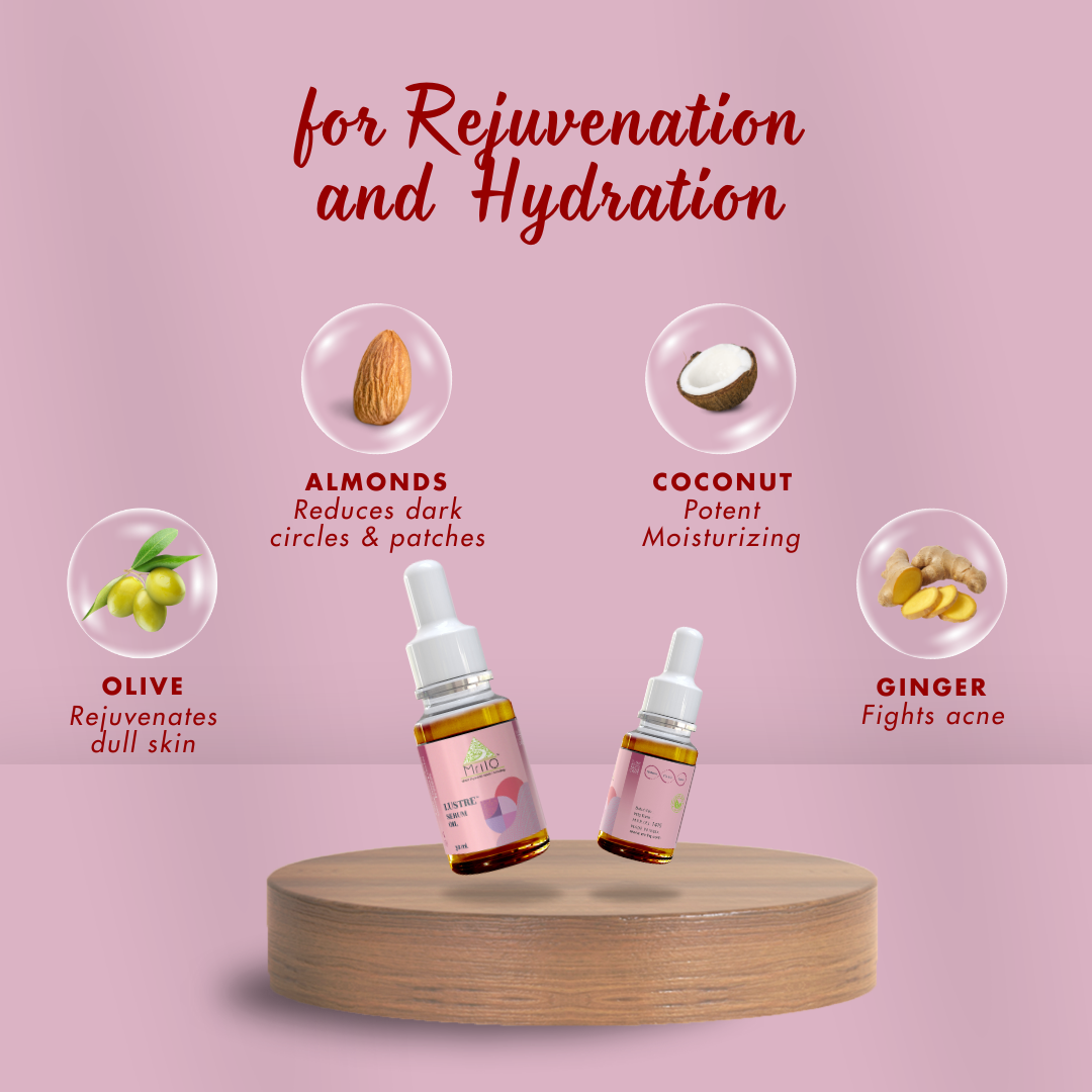 MrilQ Lustre Face Serum Oil | Acne, Pimple & Oil Control | Natural lightweight moisturizer | Daily Use | All skin types