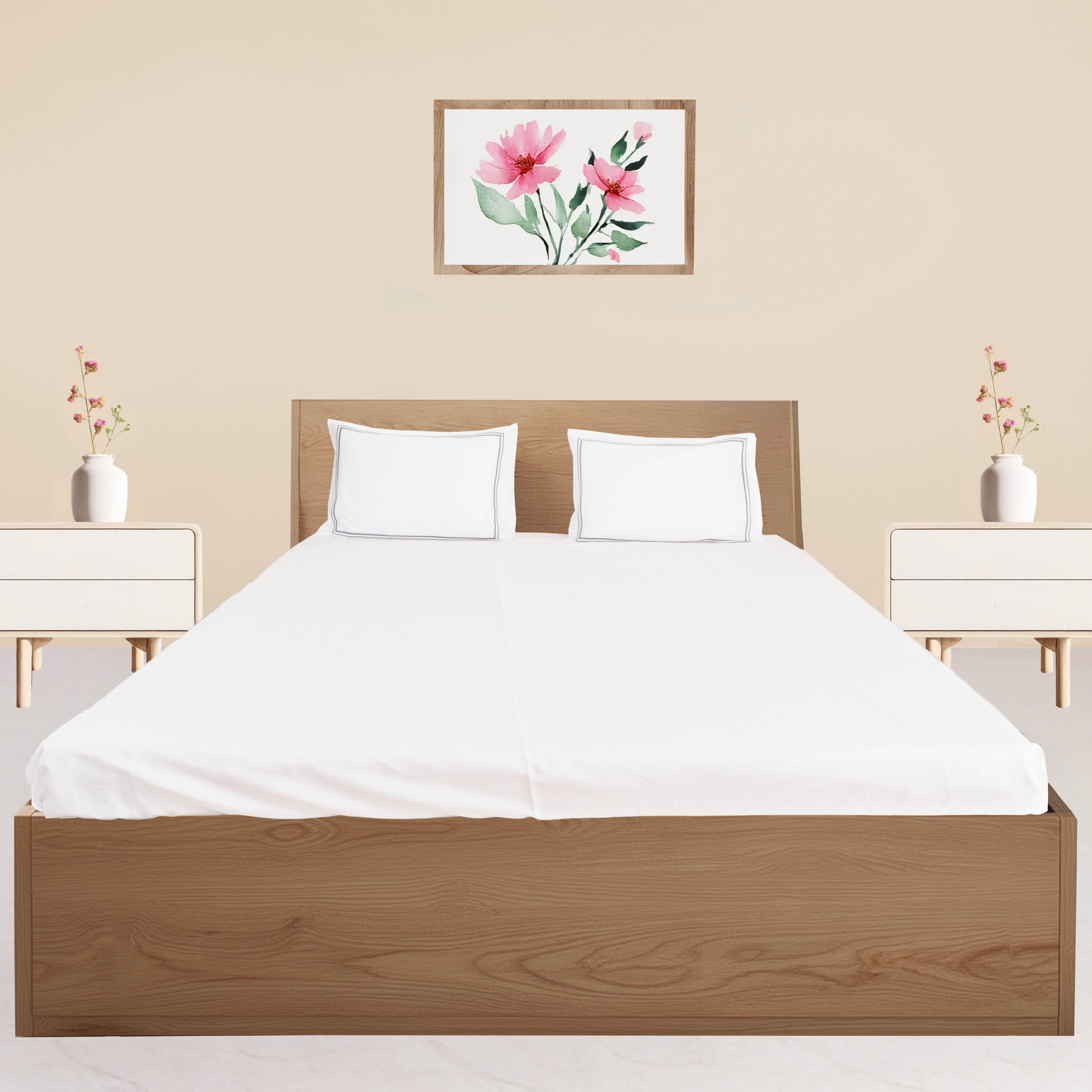 700 TC,Signature Embroidery,100% Cotton,Bedsheet Set & Duvet Cover