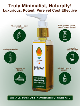 Parama Naturals Herb-enriched Nourishing Hair Oil & Serum, 100ml.