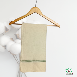 Eco life Undyed and Unbleached Pure Cotton Towel - Pack of 3