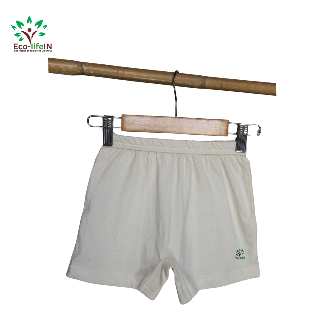 Eco-Life Kids Unisex Organic Toxic free Cotton Inner Shorts-3 pieces in a pack