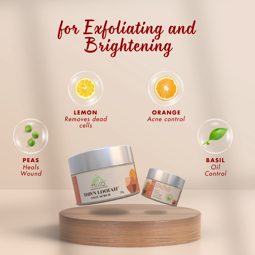 MrilQ Dawn Face Loofah | Exfoliator & Scrub | De- Tan | Blackhead Removal | Whitehead Removal | All skin types