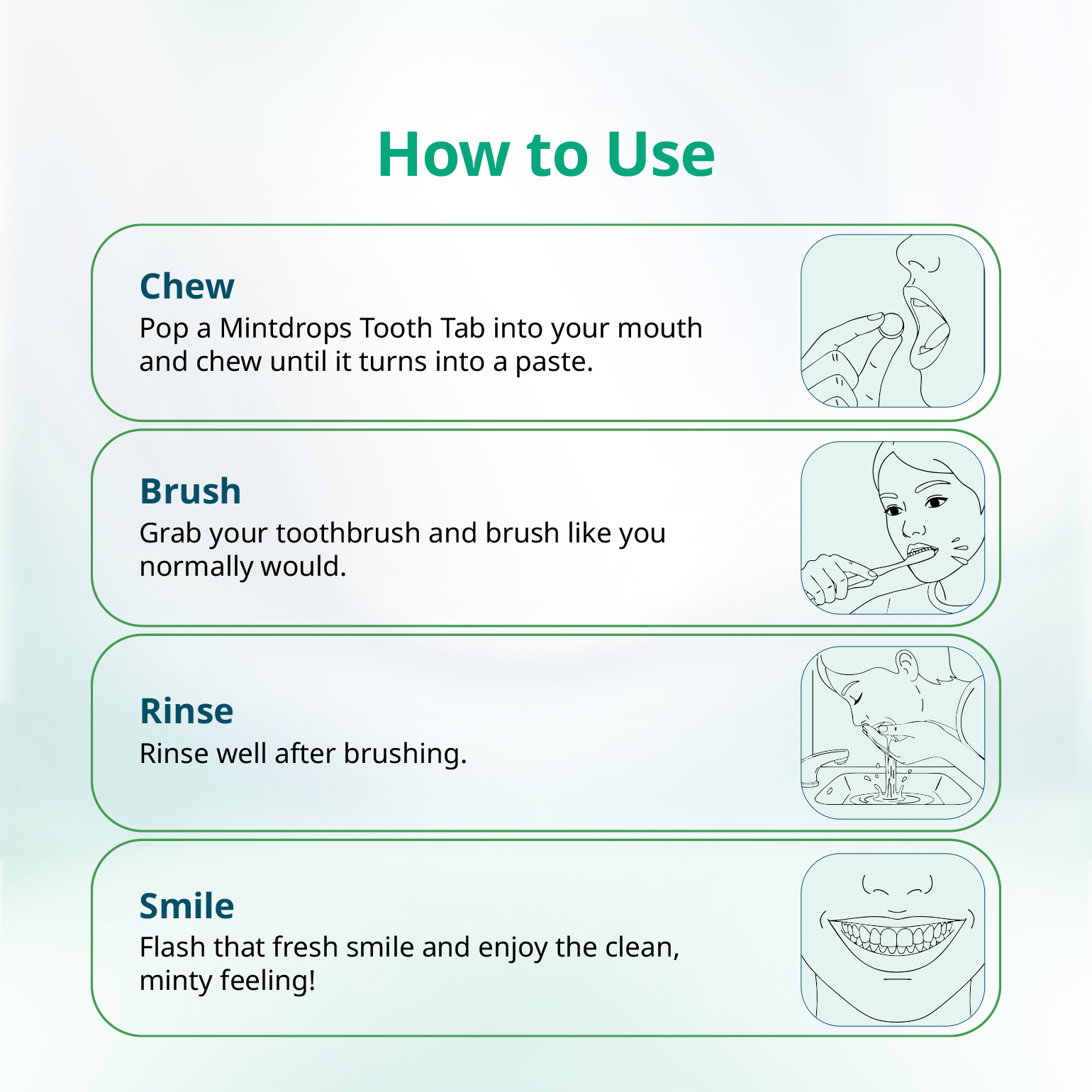 Mintdrops Tooth Tabs (Spear Mint)