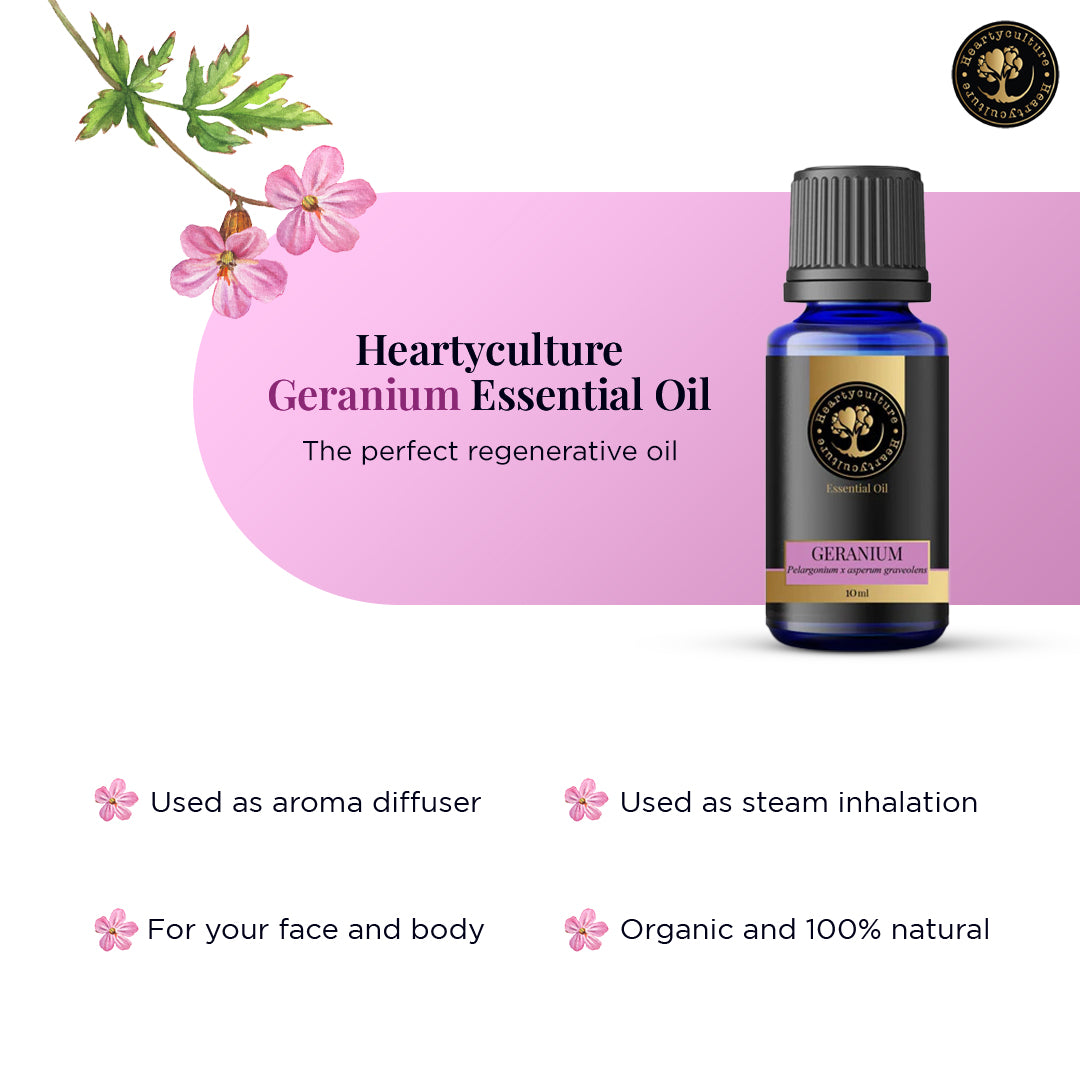 Heartyculture Geranium Essential Oil - 10 ml