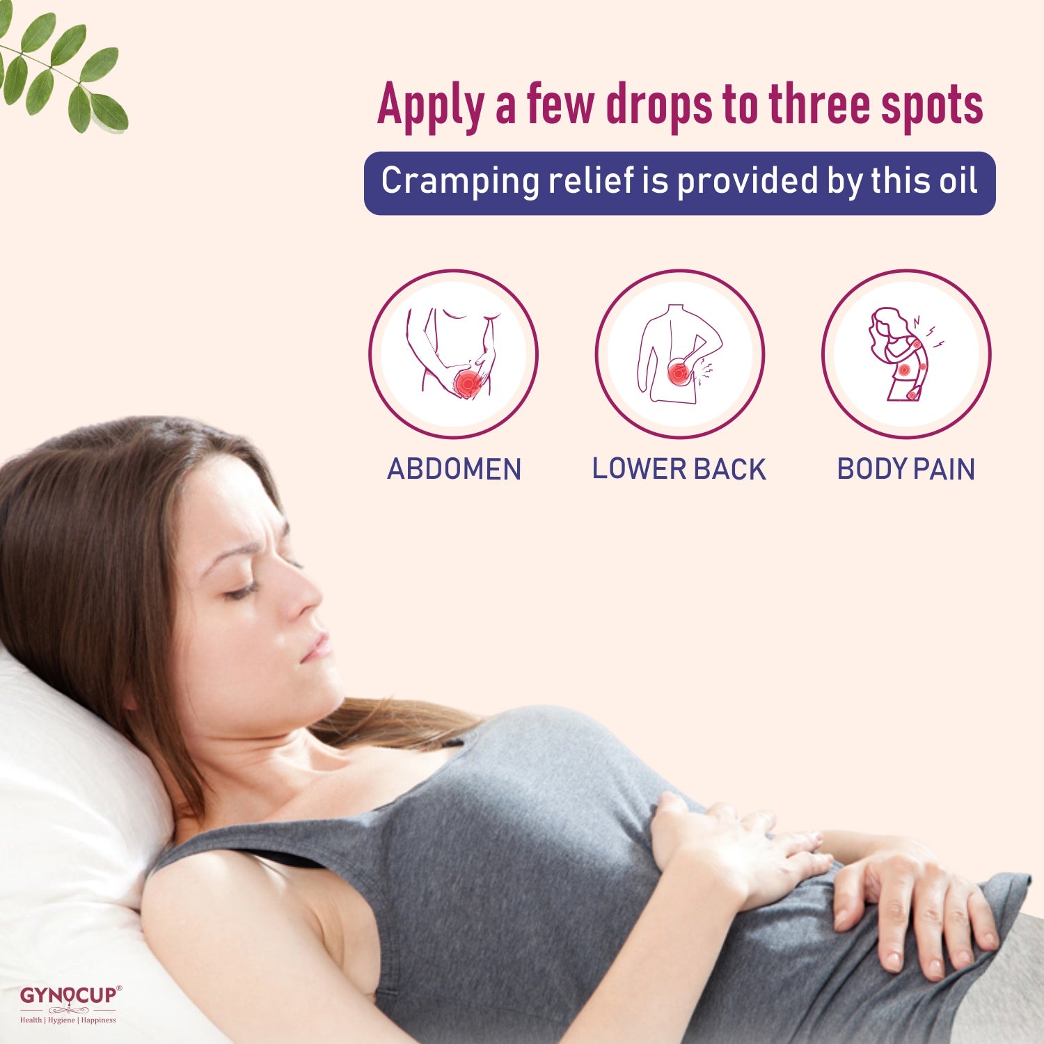 Gynocup Feminine Cramp Relief Roll On All in One (Periods, Lower Back Pain & Body Pain)