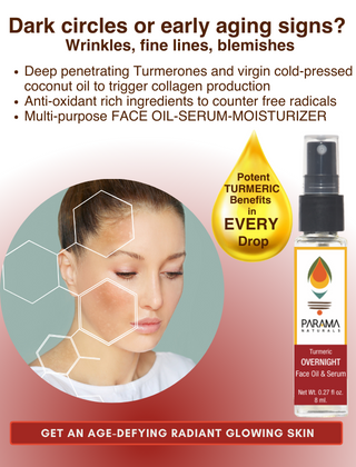 Parama Naturals Turmeric Overnight Face Oil & Serum Repair,08ml.