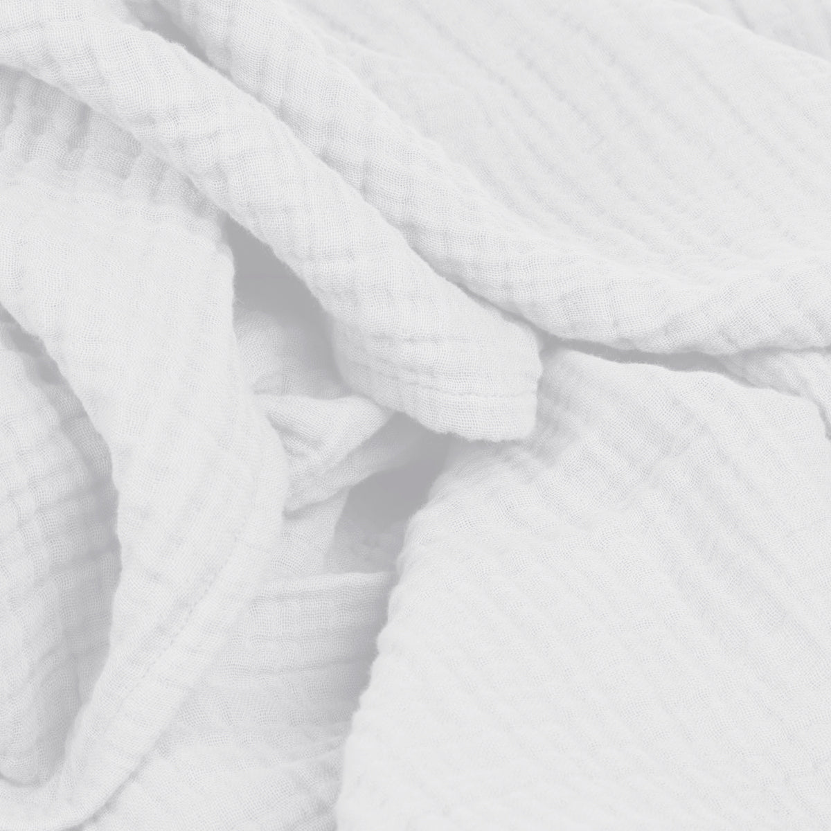 White Muslin Throw Blanket Double
