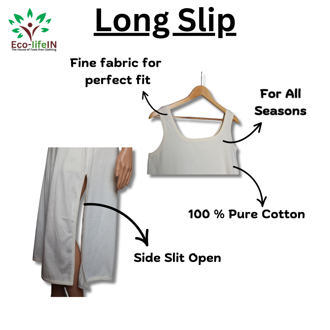 Eco-Life Women's Organic Toxic free cotton Long Slip