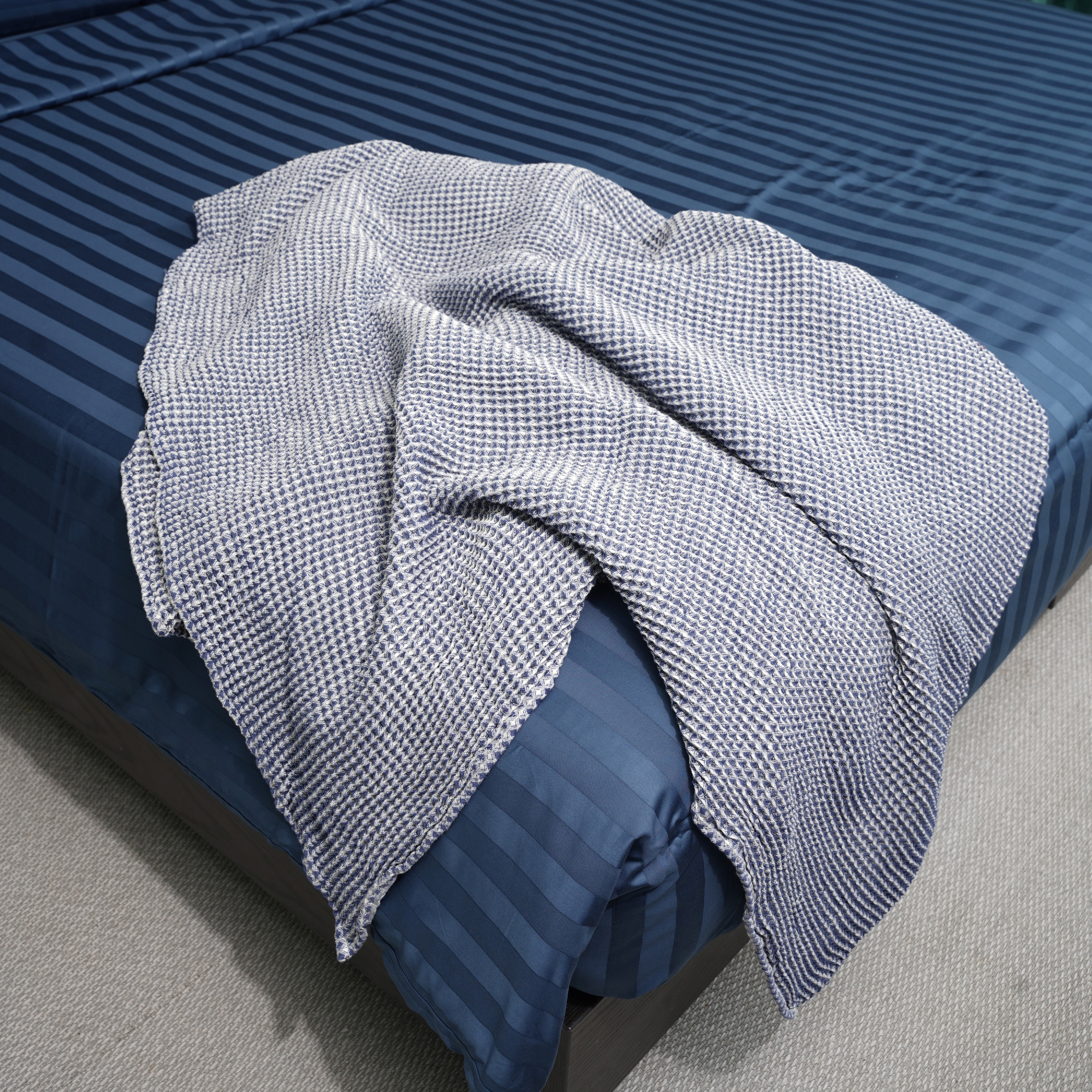 Purple Waffle Throw Blanket
