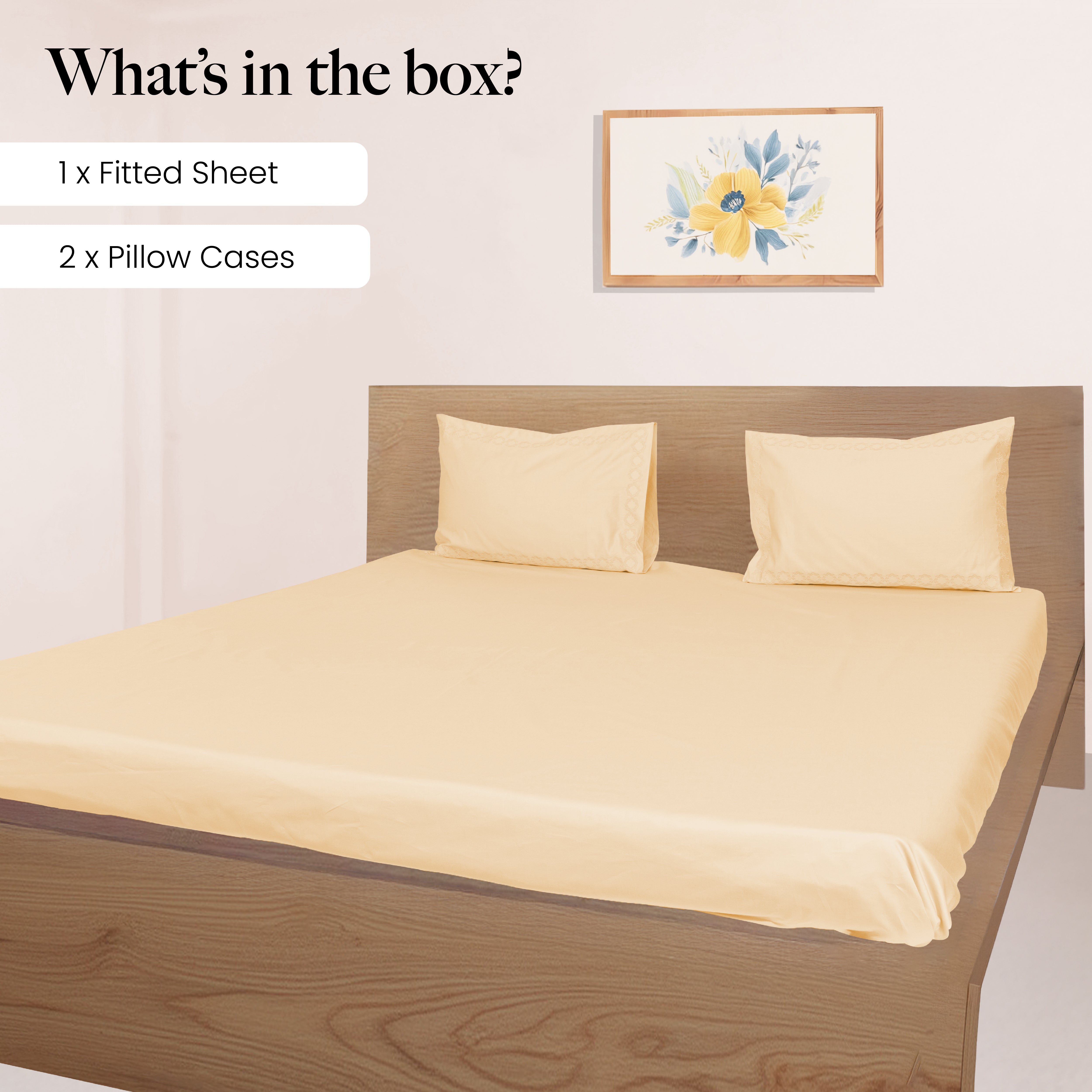 700 TC,Signature Embroidery,100% Cotton,Bedsheet Set & Duvet Cover