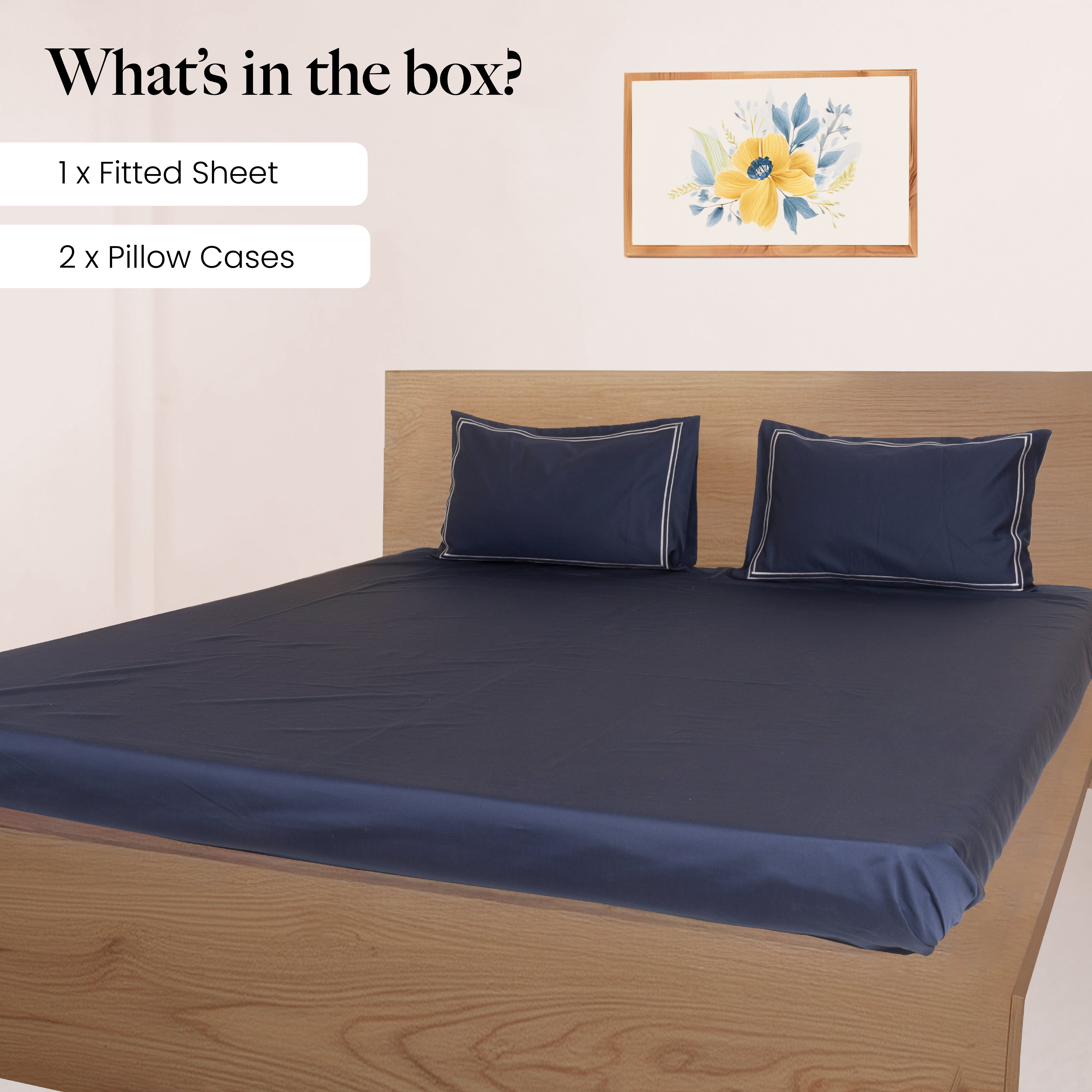 700 TC,Signature Embroidery,100% Cotton,Bedsheet Set & Duvet Cover