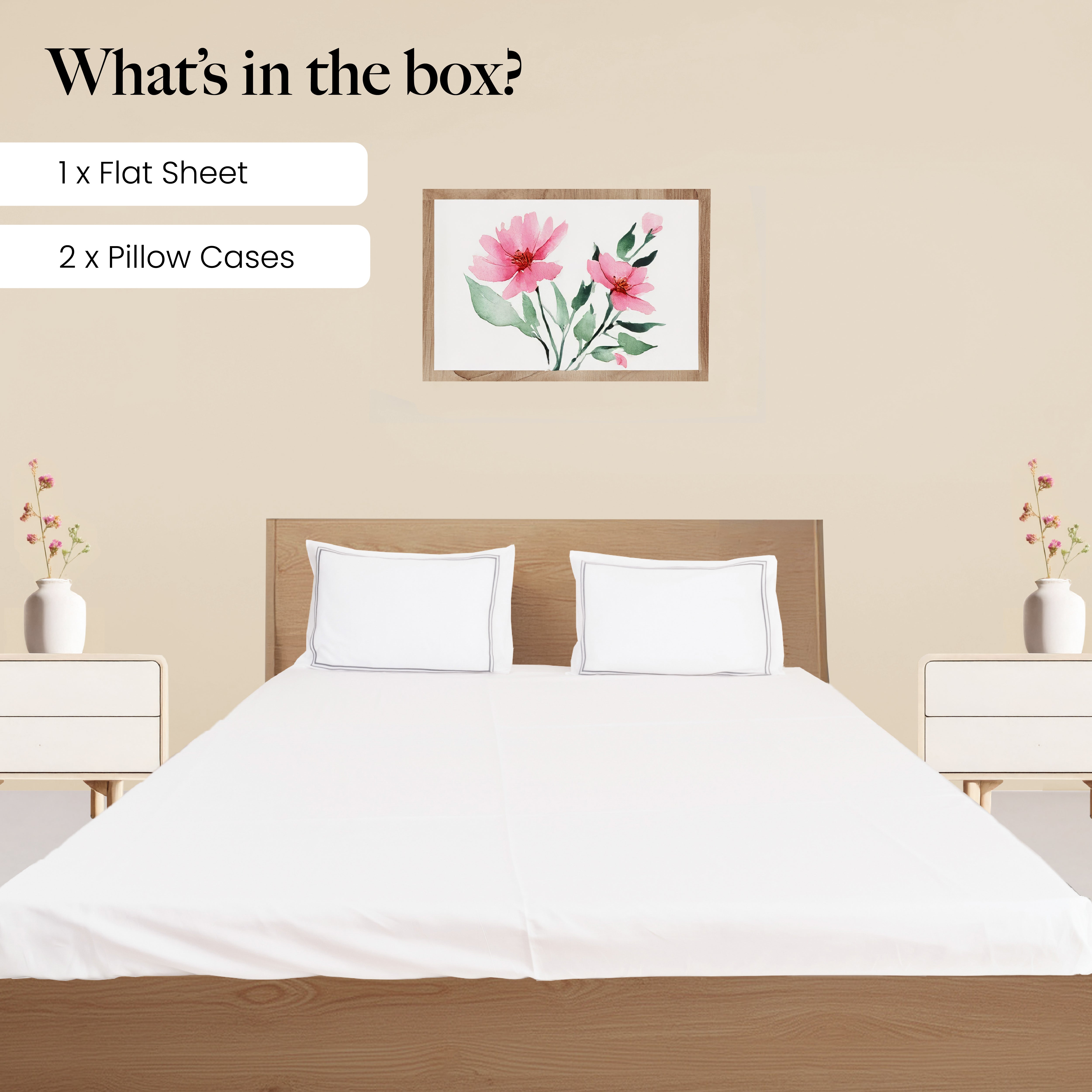 700 TC,Signature Embroidery,100% Cotton,Bedsheet Set & Duvet Cover