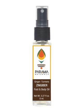 Parama Naturals Zingiber Ayurvedic Foot & Body Massage Oil, 8ml.