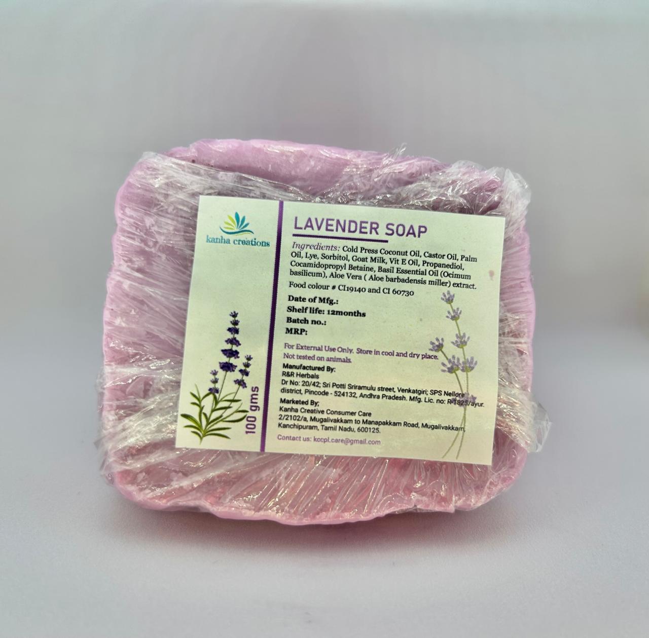 Kanha Creations Handmade Lavender Soap
