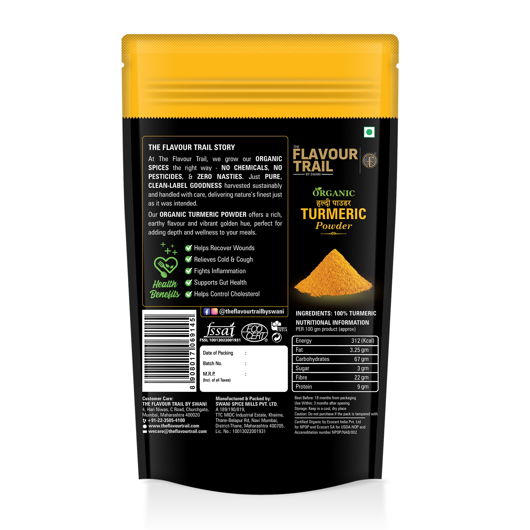 The Flavour Trail Organic Turmeric Powder