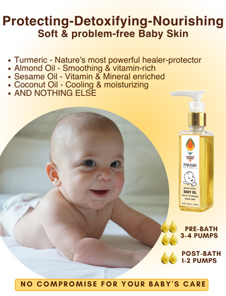 Parama Naturals Almond-Turmeric Baby Oil For Top-To-Toe Massage (100ml)