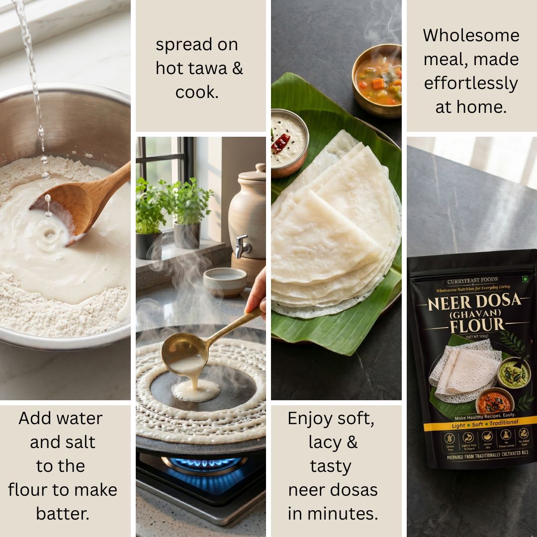 CURRYFAEST Neer Dosa / Ghavan Flour / Instant Mix / 500g