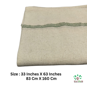 Eco life Undyed and Unbleached Pure Cotton Towel - Pack of 3
