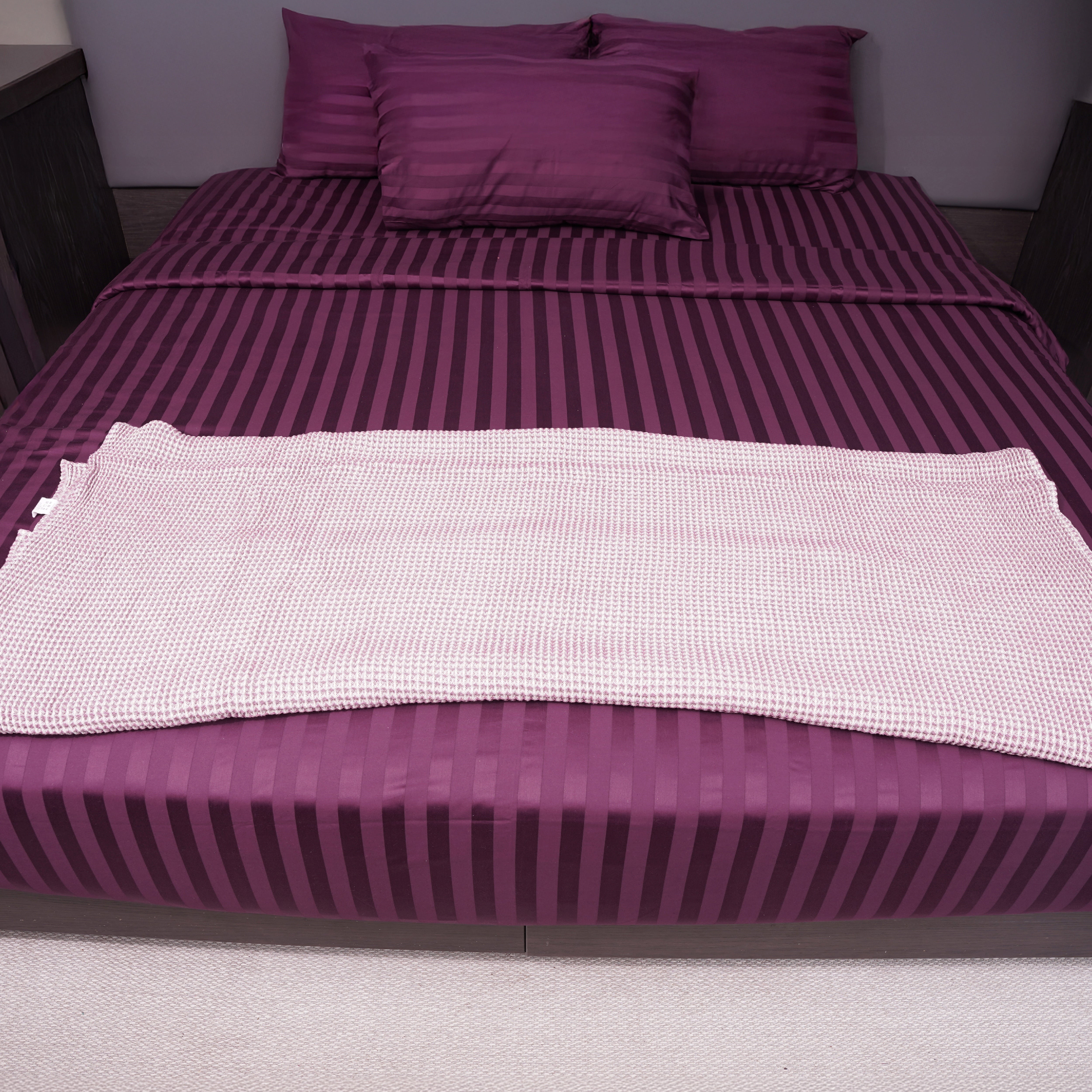 Purple Waffle Throw Blanket