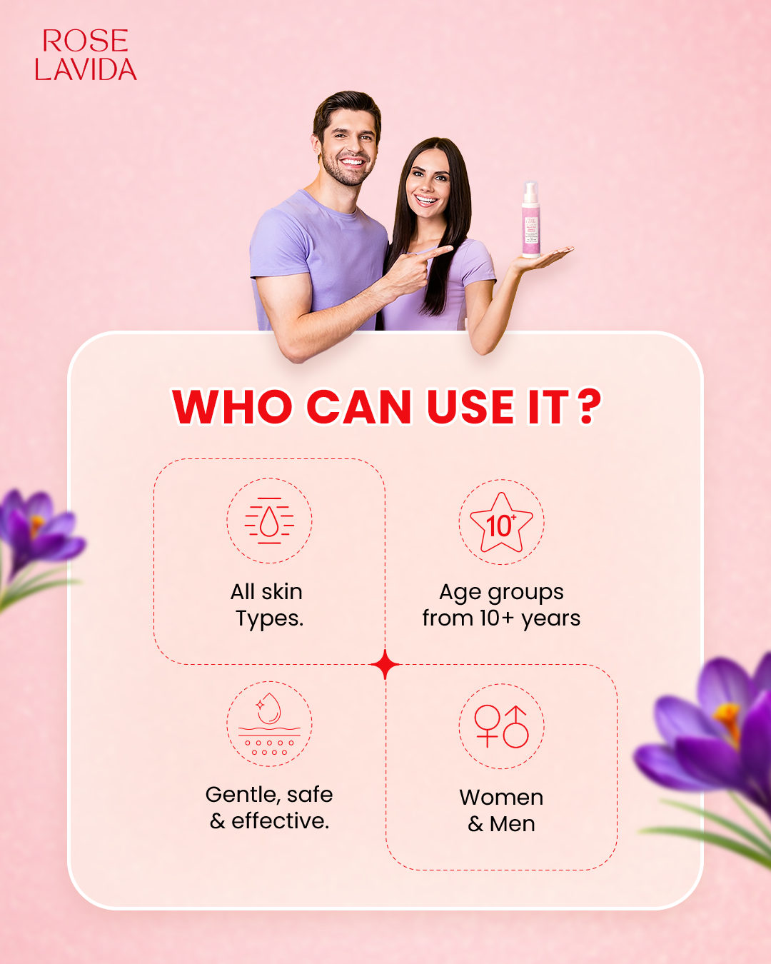 Rose Lavida Ayurvedic Rice Aloe Radiance Cleanser + Natural Glow Vitamin C Face Moisturizer | With 8 Plant Herbs | Gentle Non-drying Cleanser, Deeply Hydrating Moisturizer | Nature's Glow Combo | For All Skin Types