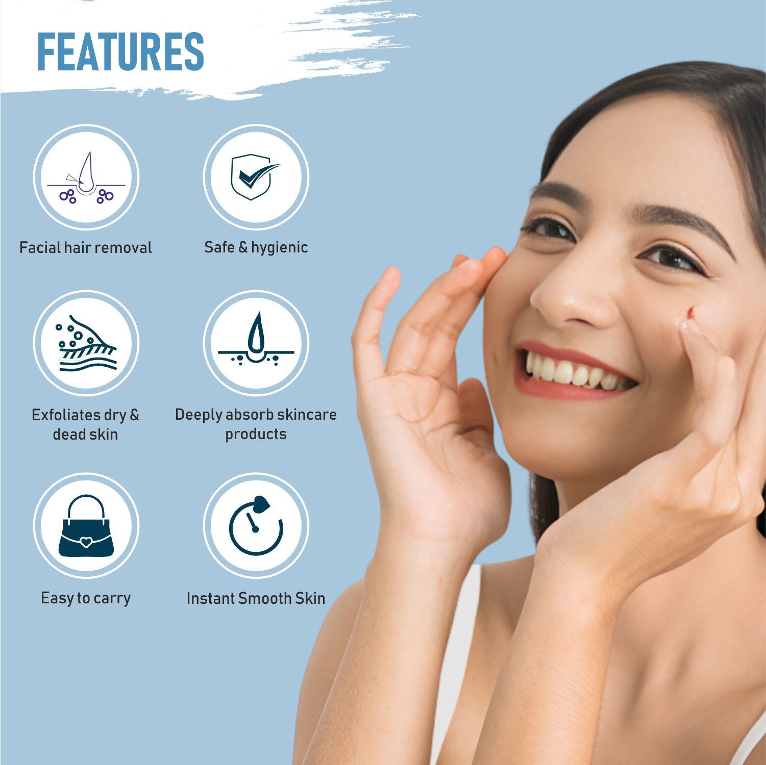 Gynocup Glossy Face Razor for Women
