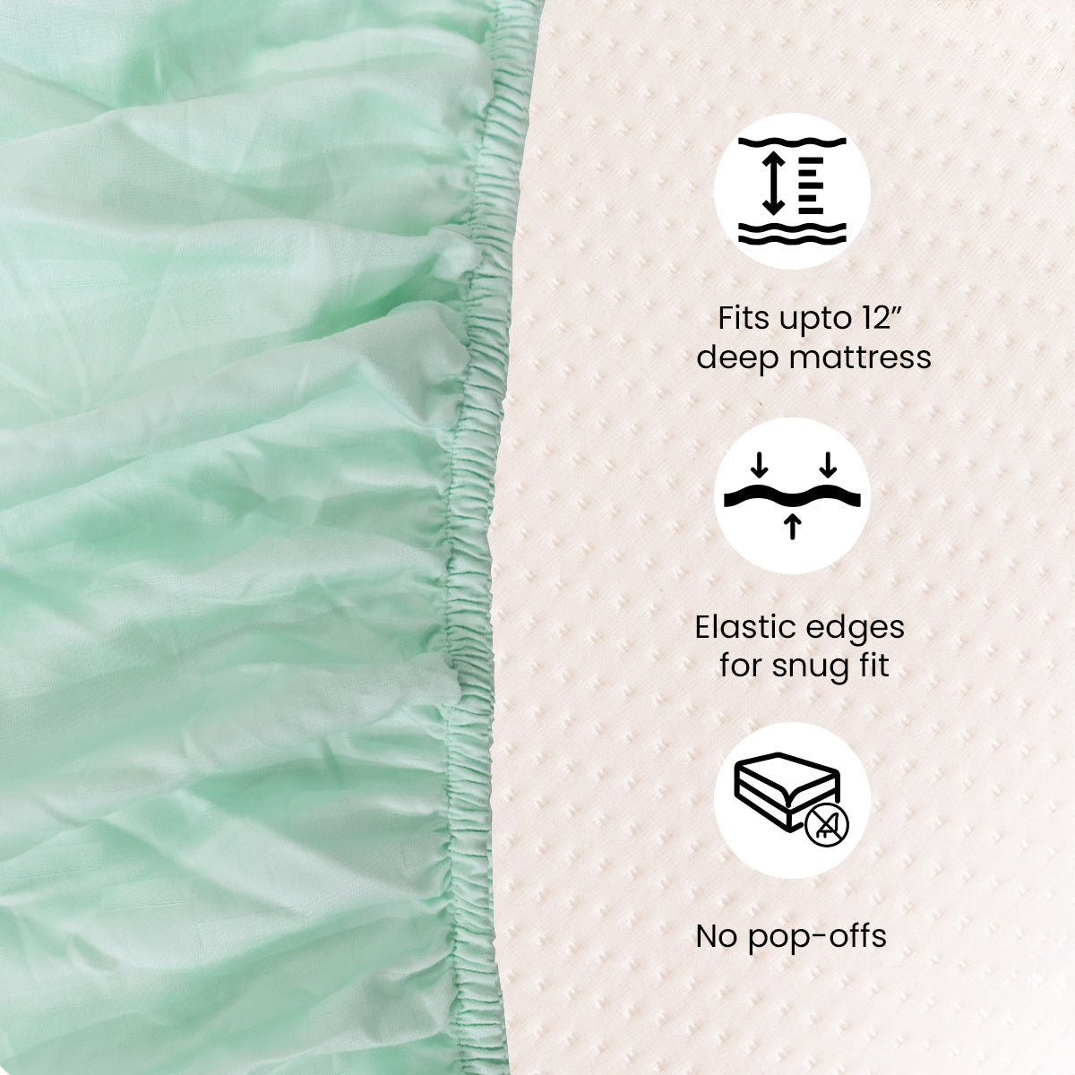 Oyvu 300 TC, 100% Cotton Step Design Bedsheet Set & Duvet Cover