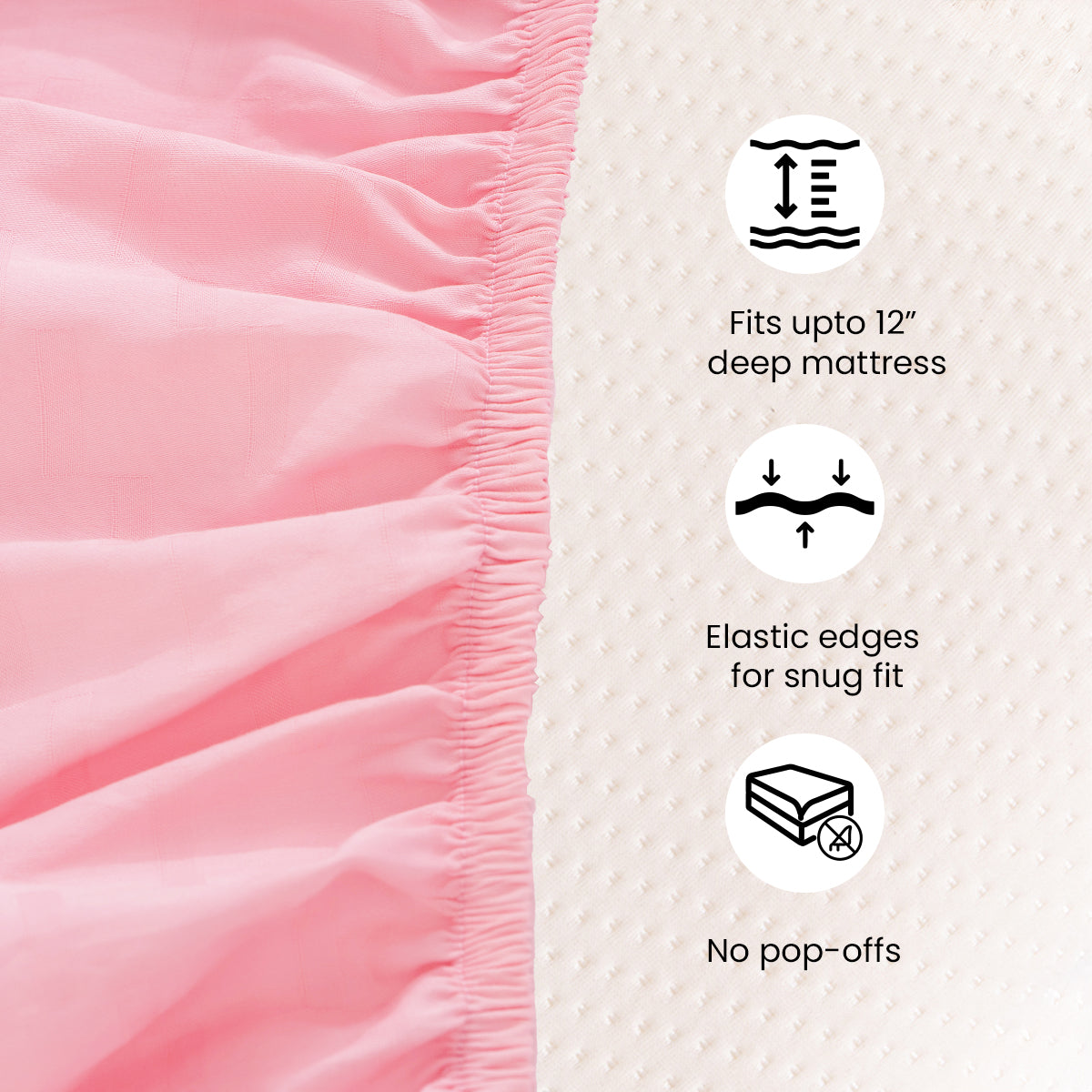 Oyvu 300 TC, 100% Cotton Step Design Bedsheet Set & Duvet Cover