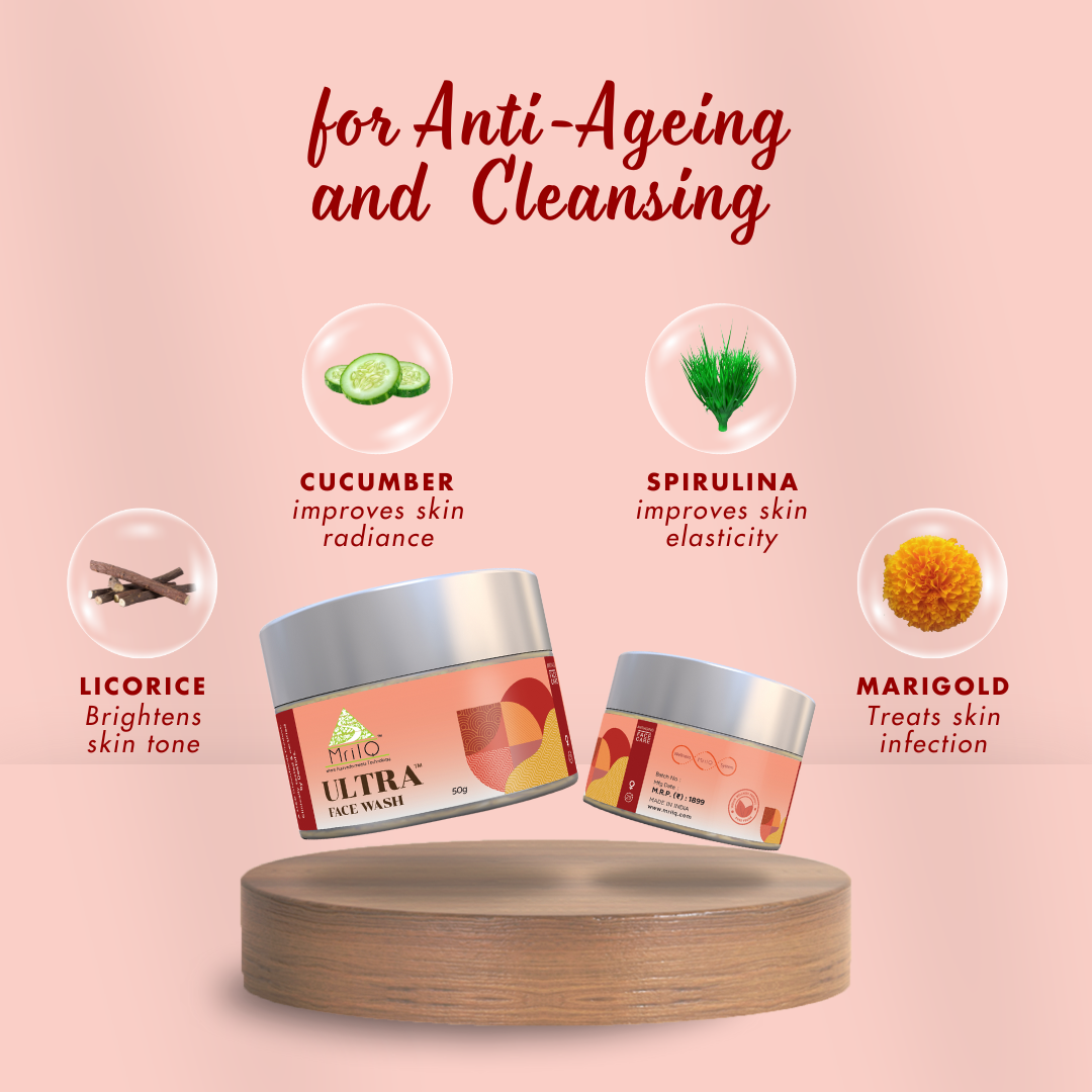 MrilQ Ultra Face Wash | Anti Ageing | Age spots and Hyperpigmentation | Daily Use| Mature Skin