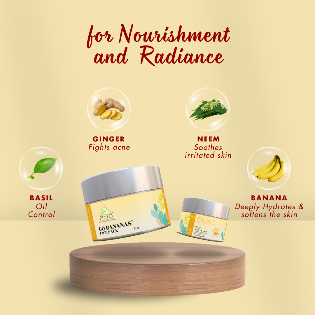 MrilQ Go Bananas Face Pack | Instant Glow | Super Soft Skin | All Skin Types