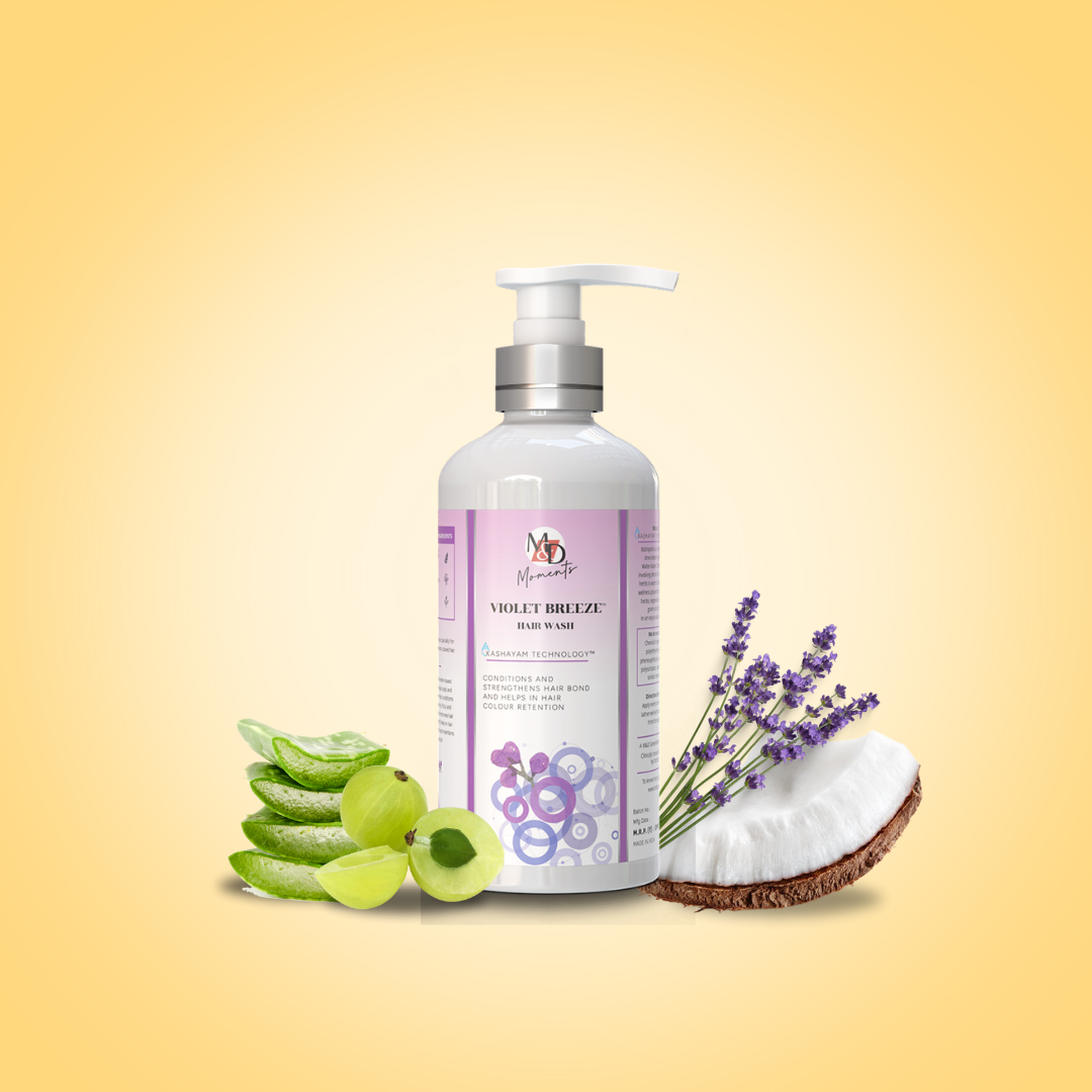 MrilQ Violet Breeze | Conditioning Shampoo | Dry, Curly, Chemically Treated Hair | Sulphate, Paraben & SLS Free