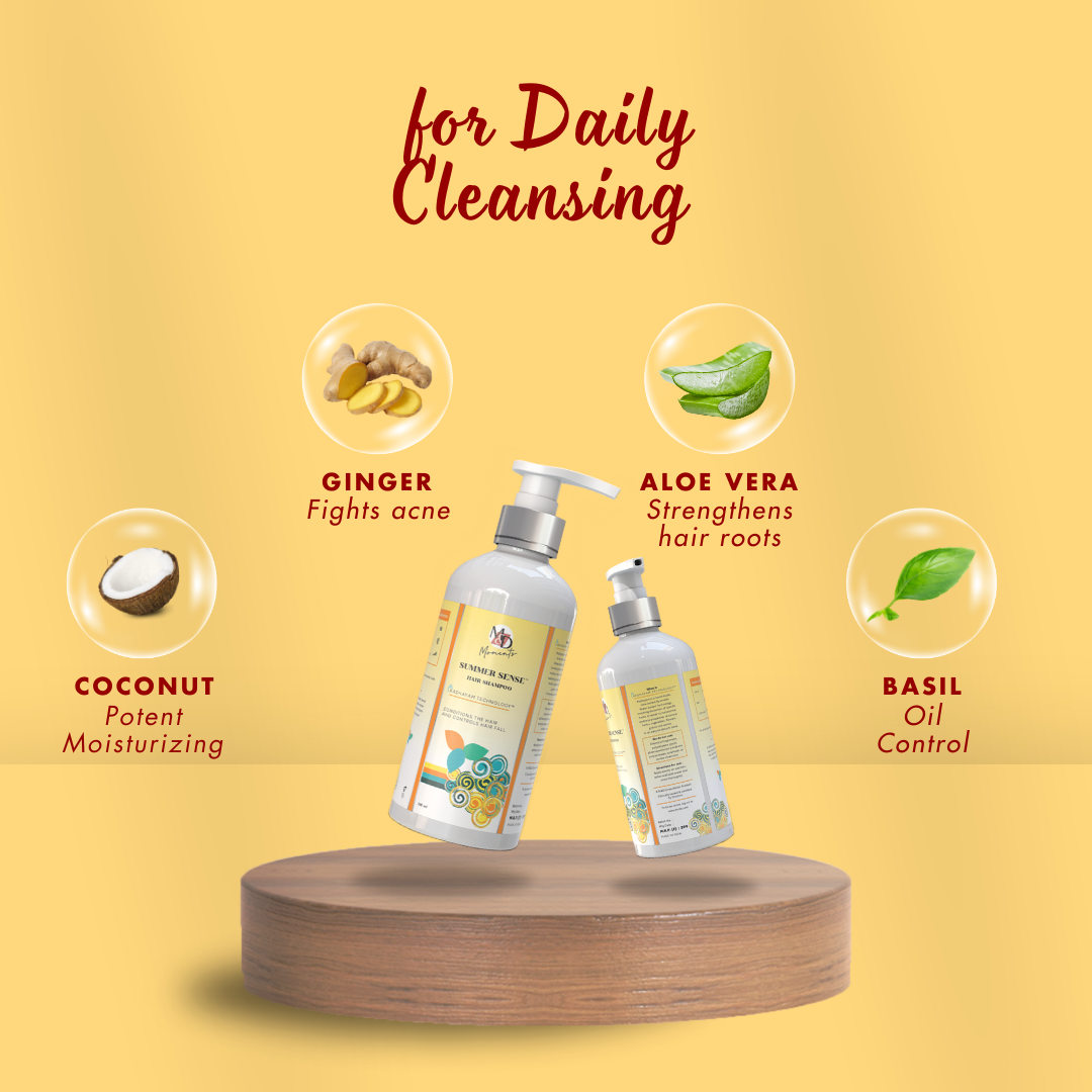 MrilQ Summer Sense | Mild Conditioning Shampoo | Daily Use | Post Workout Usage | Sulphate, Paraben & SLS Free