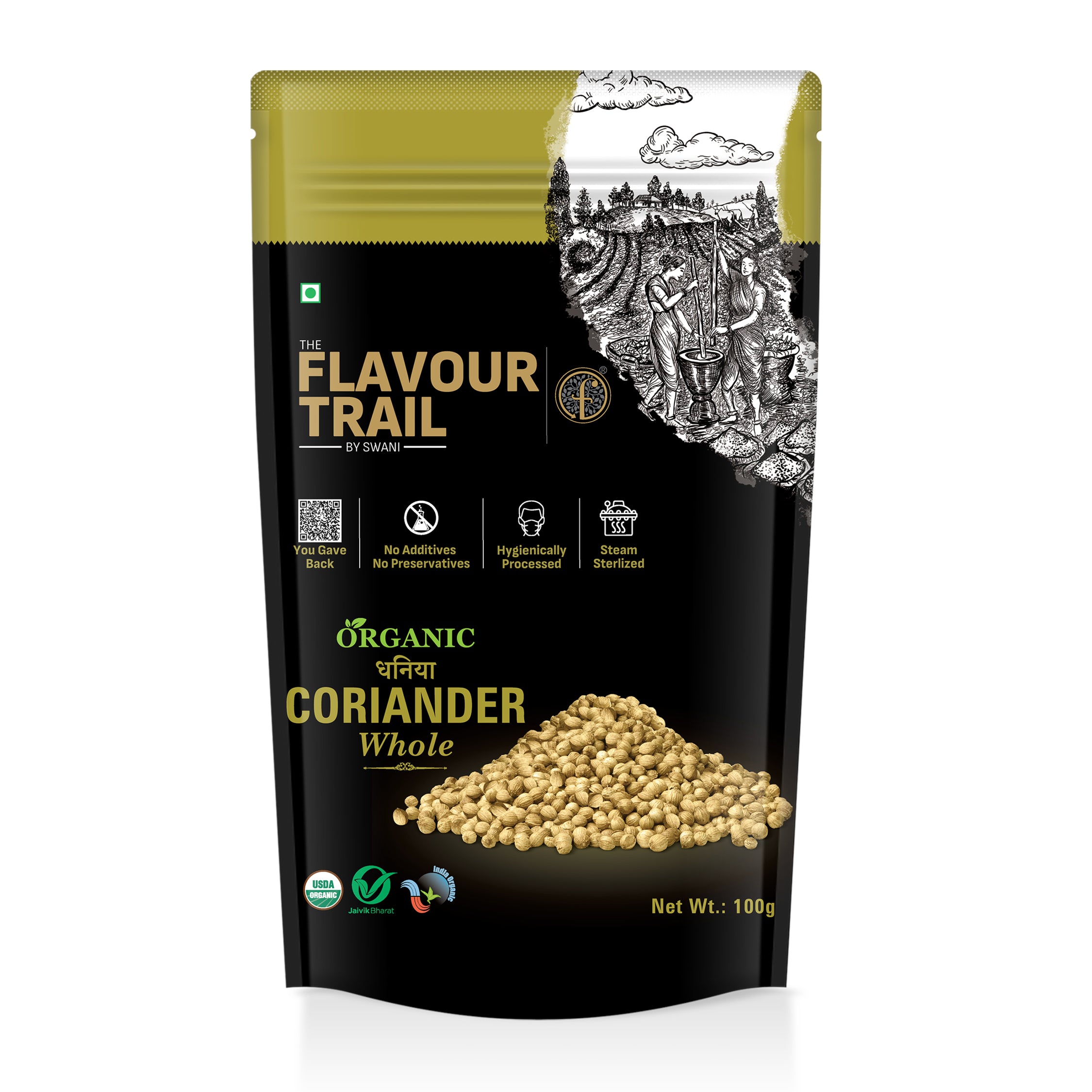 The Flavour Trail Organic Coriander Whole