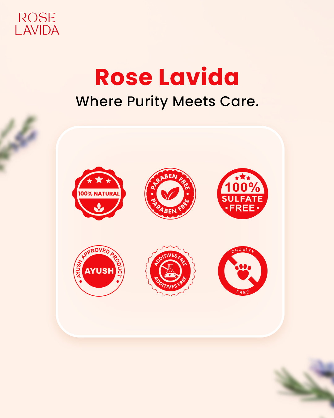Rose Lavida Ayurvedic Rosemary Strength & Shine & Tea Tree Flake Free 2-in-1 Shampoo + Conditioner For Hair fall & Dandruff Control Combo| With 5 Plant Ingredients | For All Hair Types