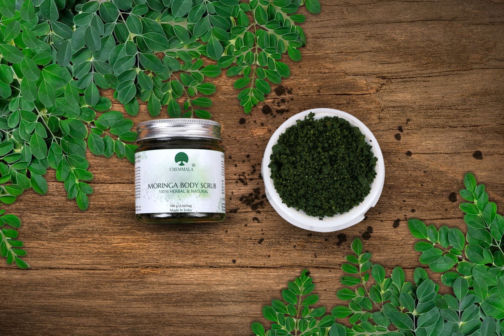 Chemmala Moringa Body Sugar Scrub
