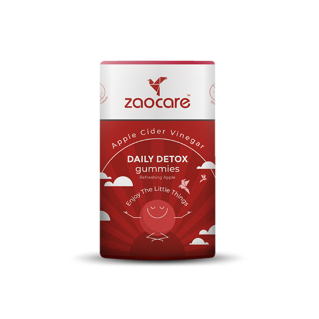 Zaocare Daily Detox Gummies For Fat Loss & Digestion|With Apple Cider Vinegar|100% Vegan