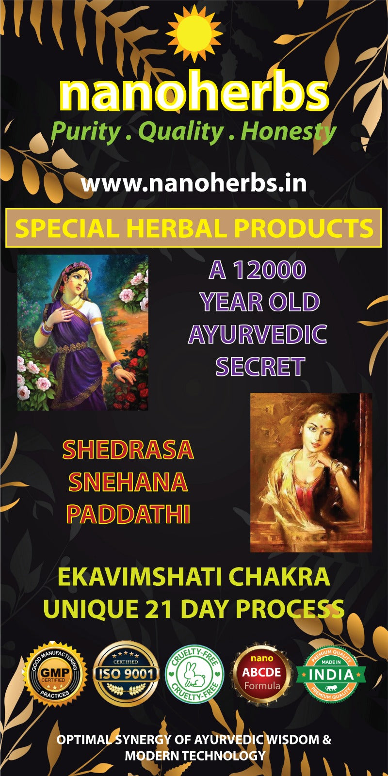 NANOHERBS CHAMP N (SPECIAL HANDMADE AYURVEDIC SOAP) Set of 3 + 1 FREE