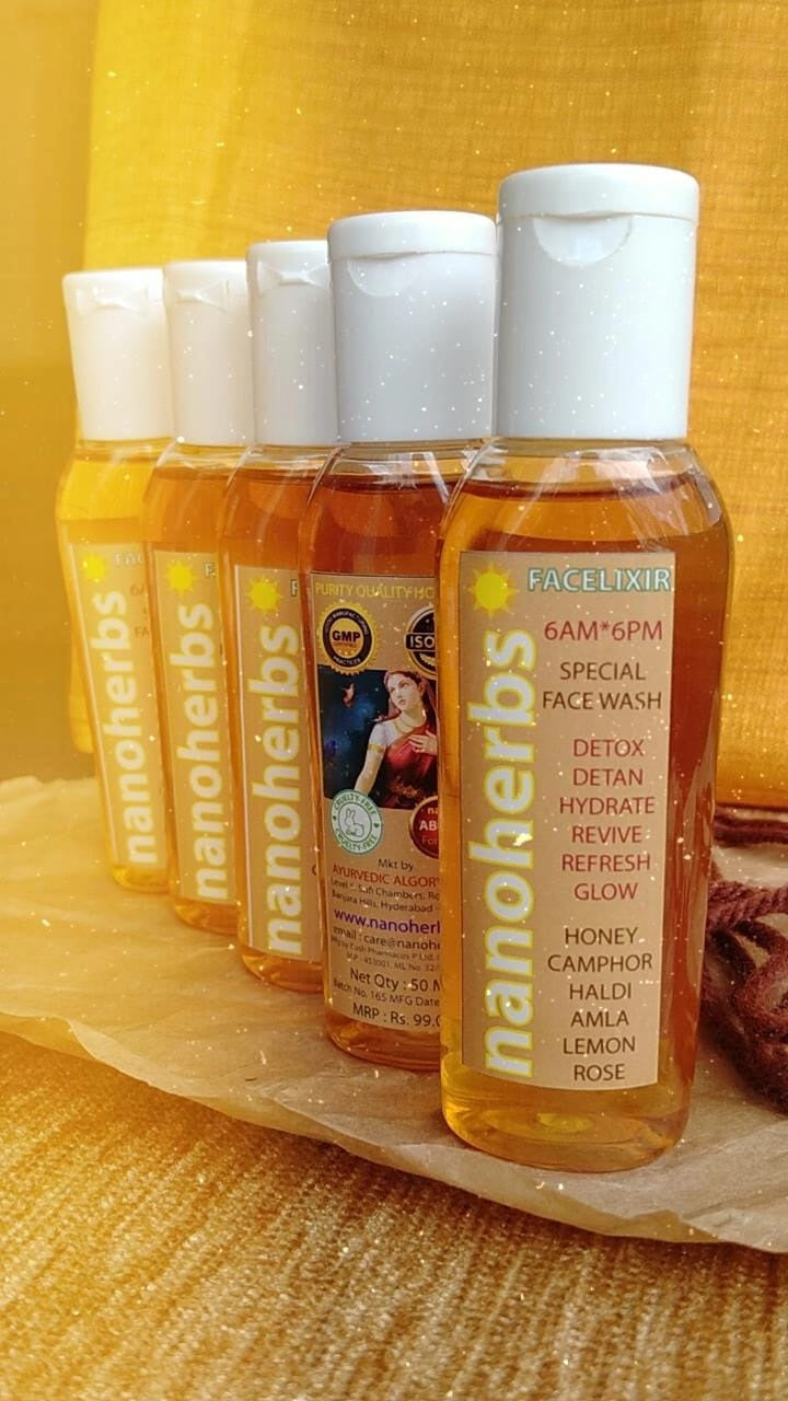NANOHERBS FACELIXIR (SPECIAL HANDMADE AYURVEDIC FACEWASH) Set of 5 + 1 FREE