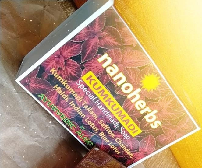 NANOHERBS KUMKUMADI (SPECIAL HANDMADE AYURVEDIC SOAP) Set of 3+ 1 FREE