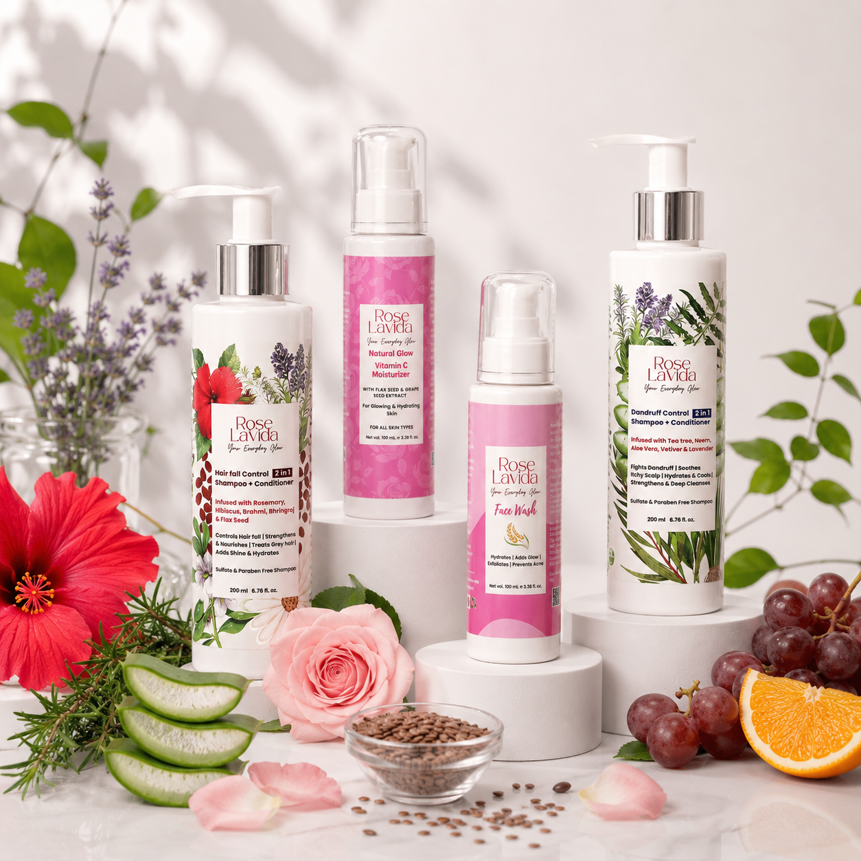 Radiance & Root Ritual Collection | For All Skin & Hair types | For All Age Groups | Set of 4