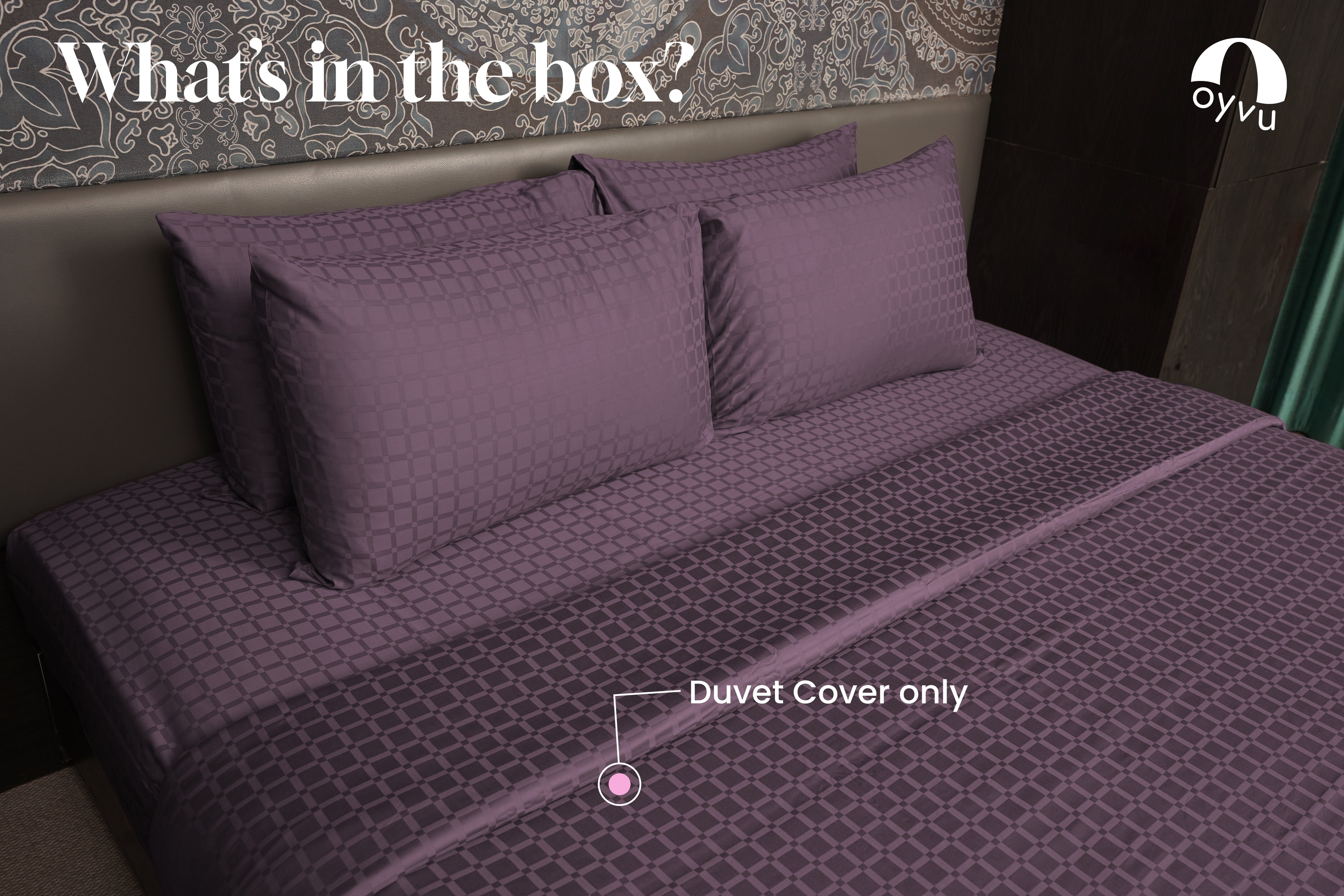 Arctic Dusk, 400TC, Signature Checks Bedsheet Set