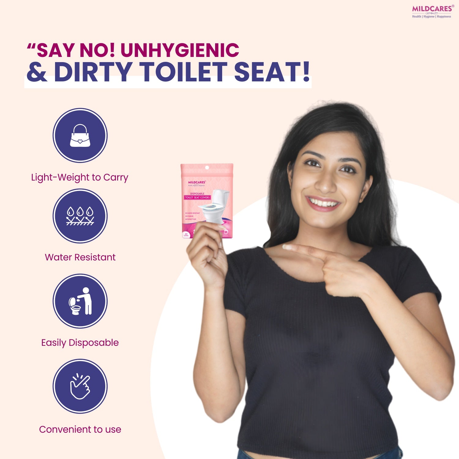 Mildcares Paper Toilet Seat Cover