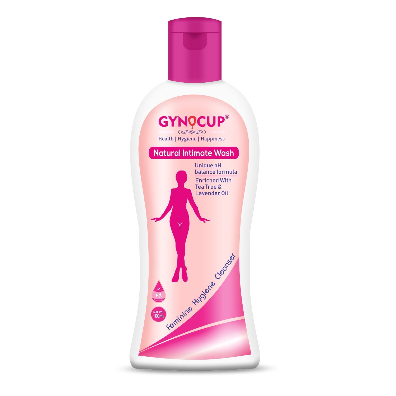 Gynocup Intimate Wash for Women, Enriched with Tea Tree Oil & Aloe Vera Extract, pH Balanced , Prevents Odour & Infections, Safe for Skin Intimate Wash
