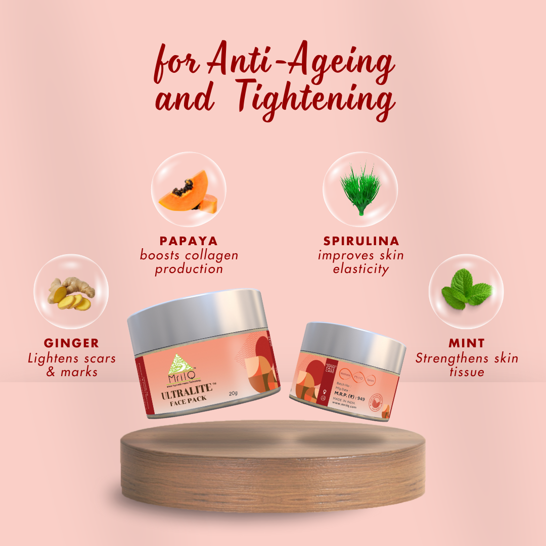 MrilQ Ultralite Face Pack | Anti Ageing | Age spots and Blemish Reduction | Mature Skin