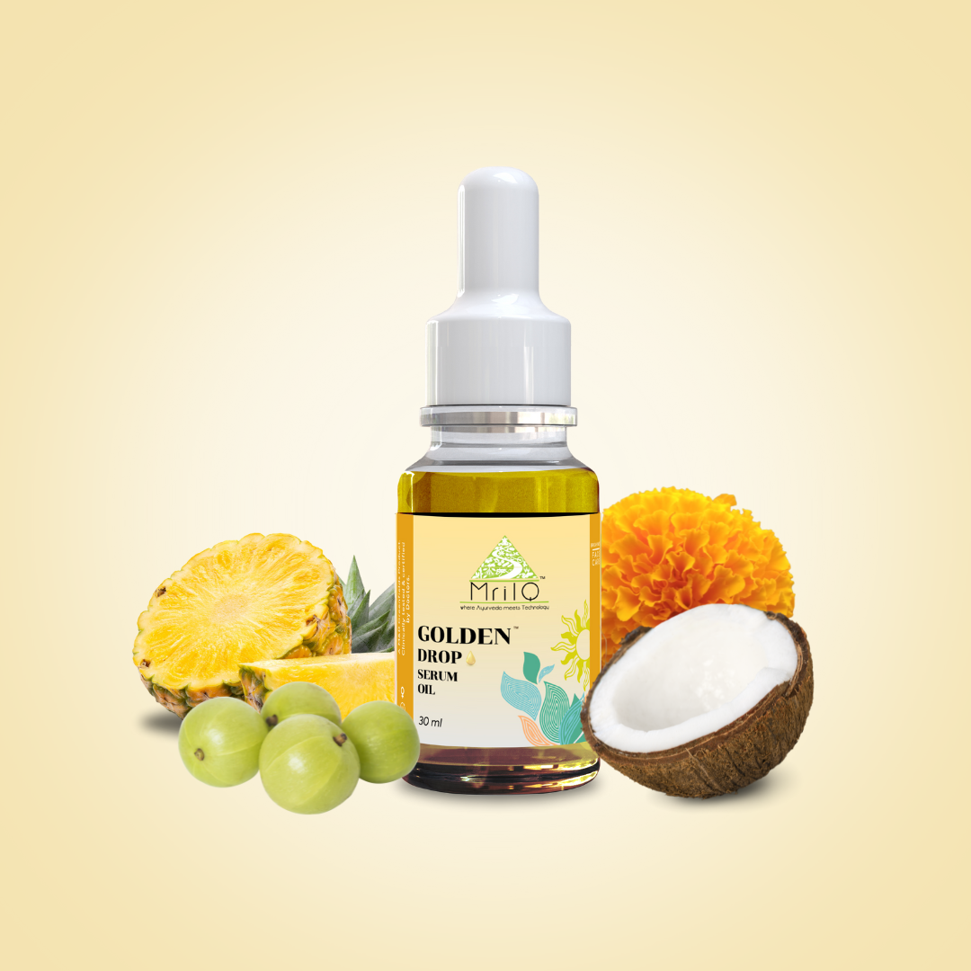 MrilQ Golden Drop Serum Oil | Instant Glow & Hydration| Vit C Serum | All Skin Types
