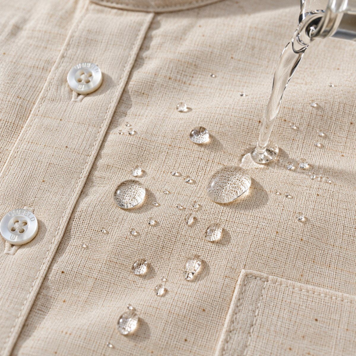 UNHELD Men Hemp Full Sleeve Water Repellent Odor Control Short Kurta