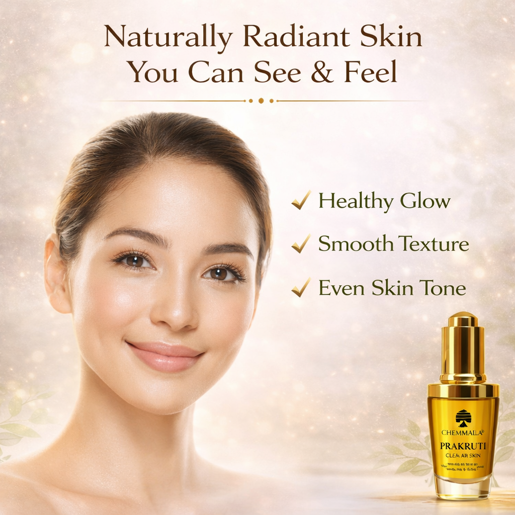 Chemmala Prakruti Clear Skin Facial Oil Serum | 100% Natural | For Glowing, Hydrated & Even Skin Tone