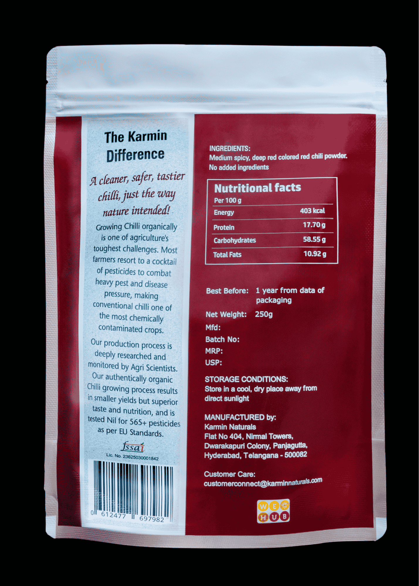Karmin Organic Red Chilli Powder